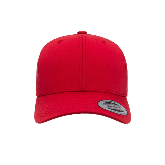 6606-RD Retro Trucker Red Cap Adjustable Fit