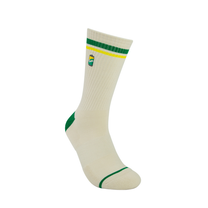 Foot-ies - Sprite 2-Pack Sneaker Socks - Off White Can & Logo Black - M/L