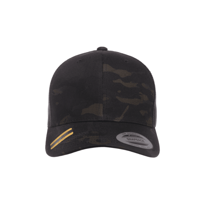 6606MC-BLK Retro Trucker Multicam Black Cap Adjustable Fit