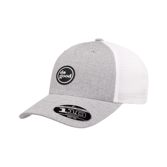 Do Good Melange Silver & White Mesh Adjustable Cap