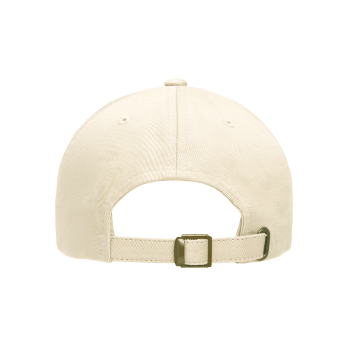 6389-BB-CRM - Cream Retro Unstructured XCAP with Brass Buckle Strap Adjustable Fit