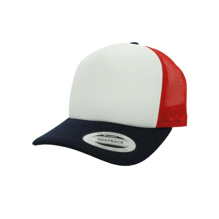 6700-RD/WH/NVY VZ Trucker Red, White & Navy Cap Adjustable Fit