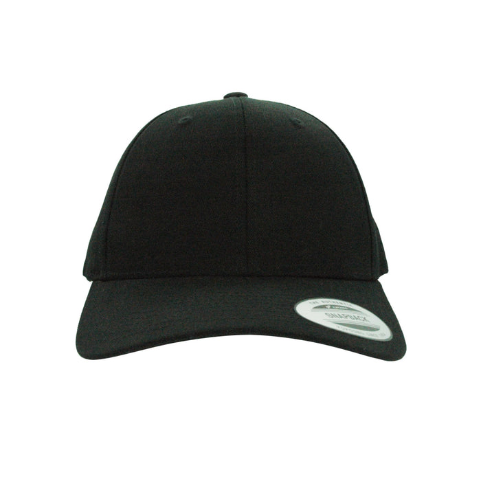 6389-BLK X-Cap Black Retro Cotton Blend Snapback Adjustable Fit