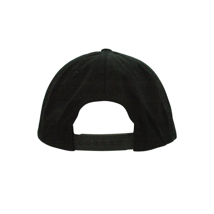 6389-BLK X-Cap Black Retro Cotton Blend Snapback Adjustable Fit